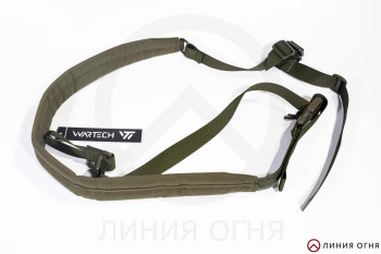 Ремень двухточечный с бесшумной антабкой Wartech TS-113-OD  (Олива)