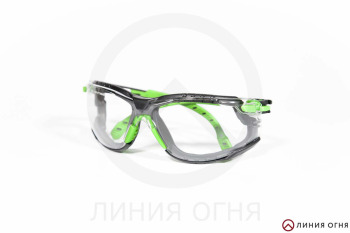 Очки 3М Solus Green/Black Kit, прозрачные