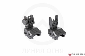 Комплект DLG Tactical DLG166 Мушка и целик складные, низкие, на Пикатинни