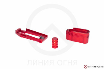 Комплект Легальный Арсенал для АК, Сайга 5.45, .223 шахта + пятка + тромикс (красный)