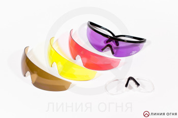 Очки стрелковые Bertoni AF899A, 4 сменные линзы