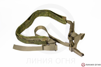 Тактический оружейный ремень ДОЛГ-М3 (зеленый) универс. с подушкой ЕМР